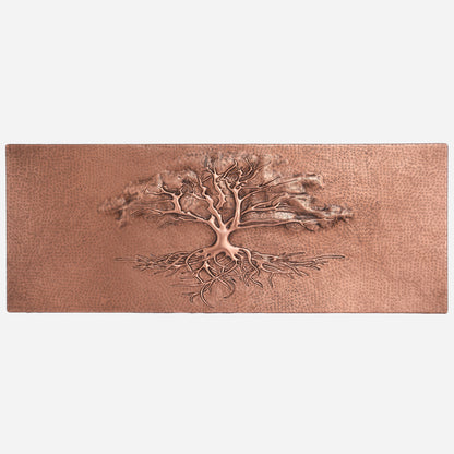 Copper Tree of Knowledge Handmade Art Tile 11.4"x29.8" - Natuross