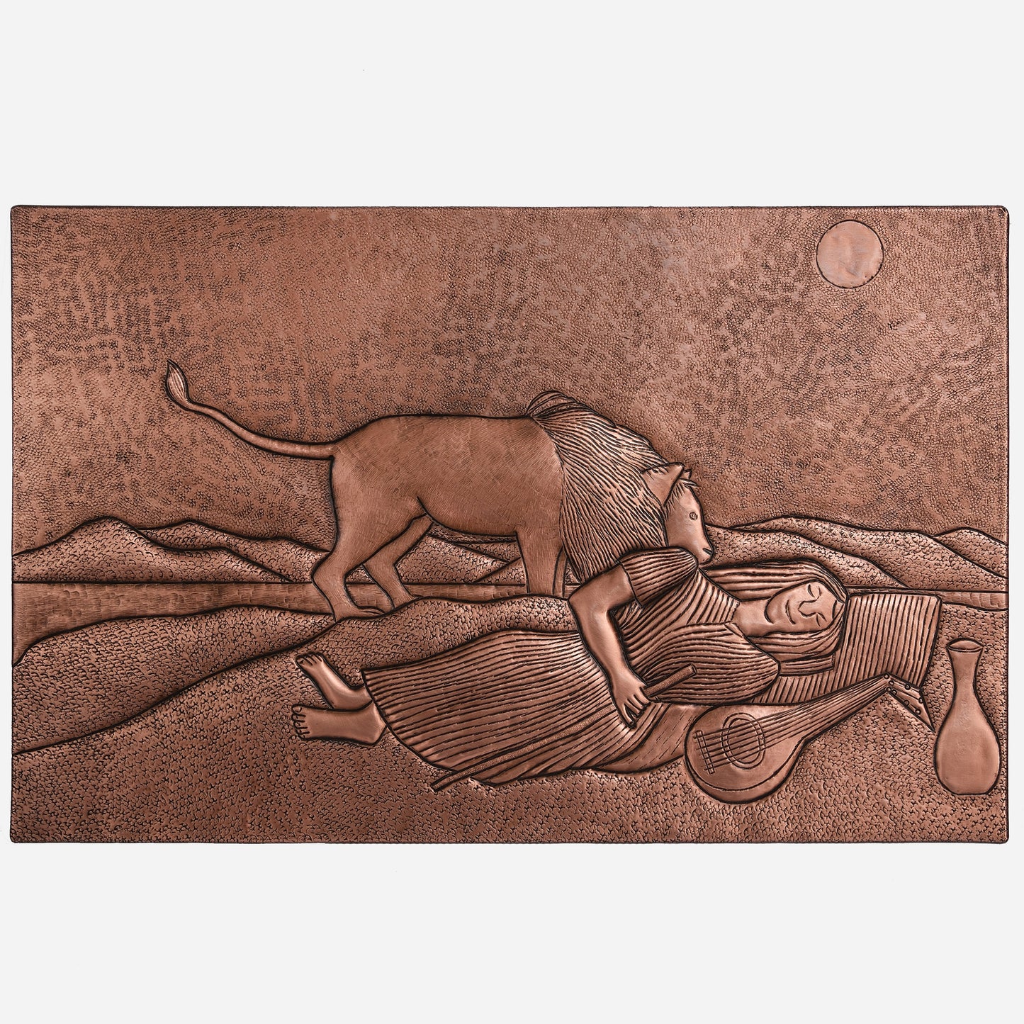 Copper The Sleeping Gypsy Reproduction Art Tile 14.1"x18.4"