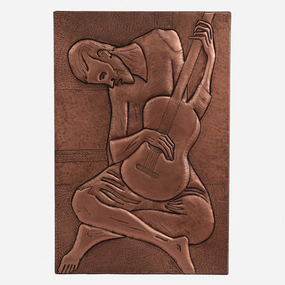 Copper The Old Guitarist Reproduction Wall Art 11.7"x17.6" - Natuross