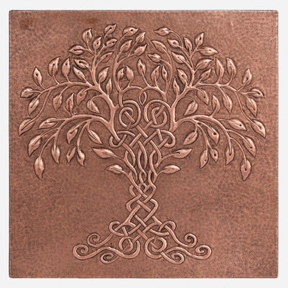 Copper Celtic Tree of Life Wall Art 15.7"x15.7" - Natuross