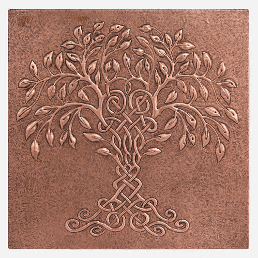 Copper Celtic Tree of Life Wall Art 15.7"x15.7"