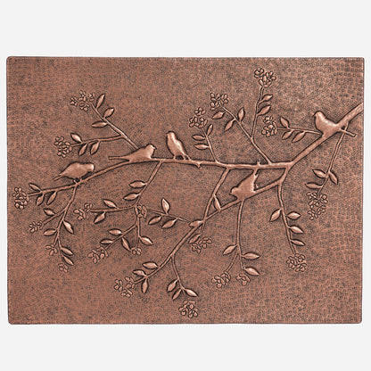 Copper Birds on Tree Branches Kitchen Backsplash 11.8"x15.8" - Natuross