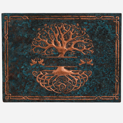 Copper Split Tree of Life Kitchen Backsplash 11.8"x15.7" - Natuross