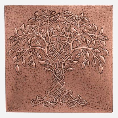 Copper Celtic Tree of Life Kitchen Backsplash 11.9"x11.9" - Natuross