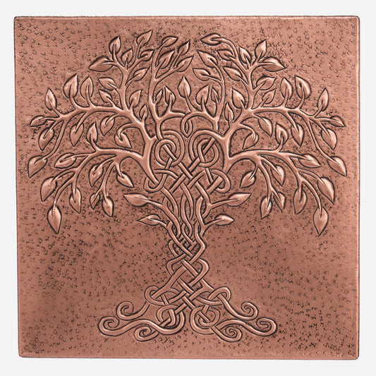 Copper Celtic Tree of Life Kitchen Backsplash 11.9"x11.9"