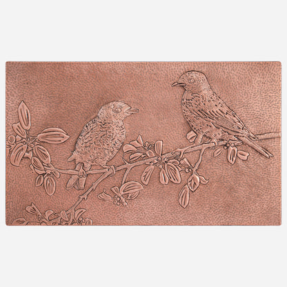 Copper Birds on a Tree Branch Kitchen Backsplash 17.9"x29.9" - Natuross