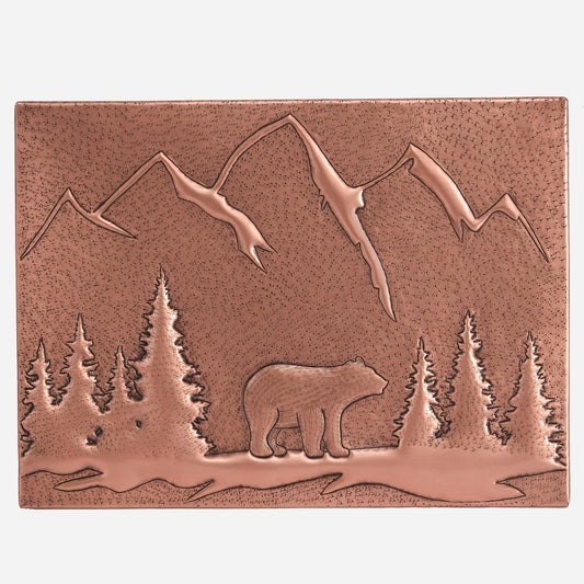 Copper Bear Scene Kitchen Backsplash 11.8"x15.9"