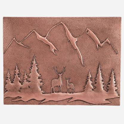 Copper Deer Scene Kitchen Backsplash 17.9"x23.7" - Natuross