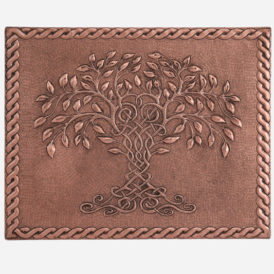 Copper Tree of Life with Celtic Knot Kitchen Backsplash 17.7"x23.6"