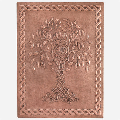 Copper Tree of Life with Celtic Knot Kitchen Backsplash 31.6"x23.6" - Natuross