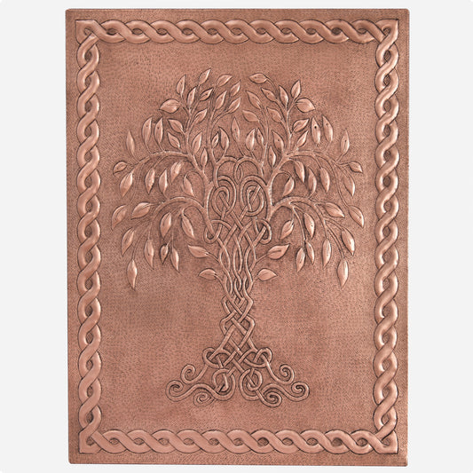 Copper Tree of Life with Celtic Knot Kitchen Backsplash 31.6"x23.6"