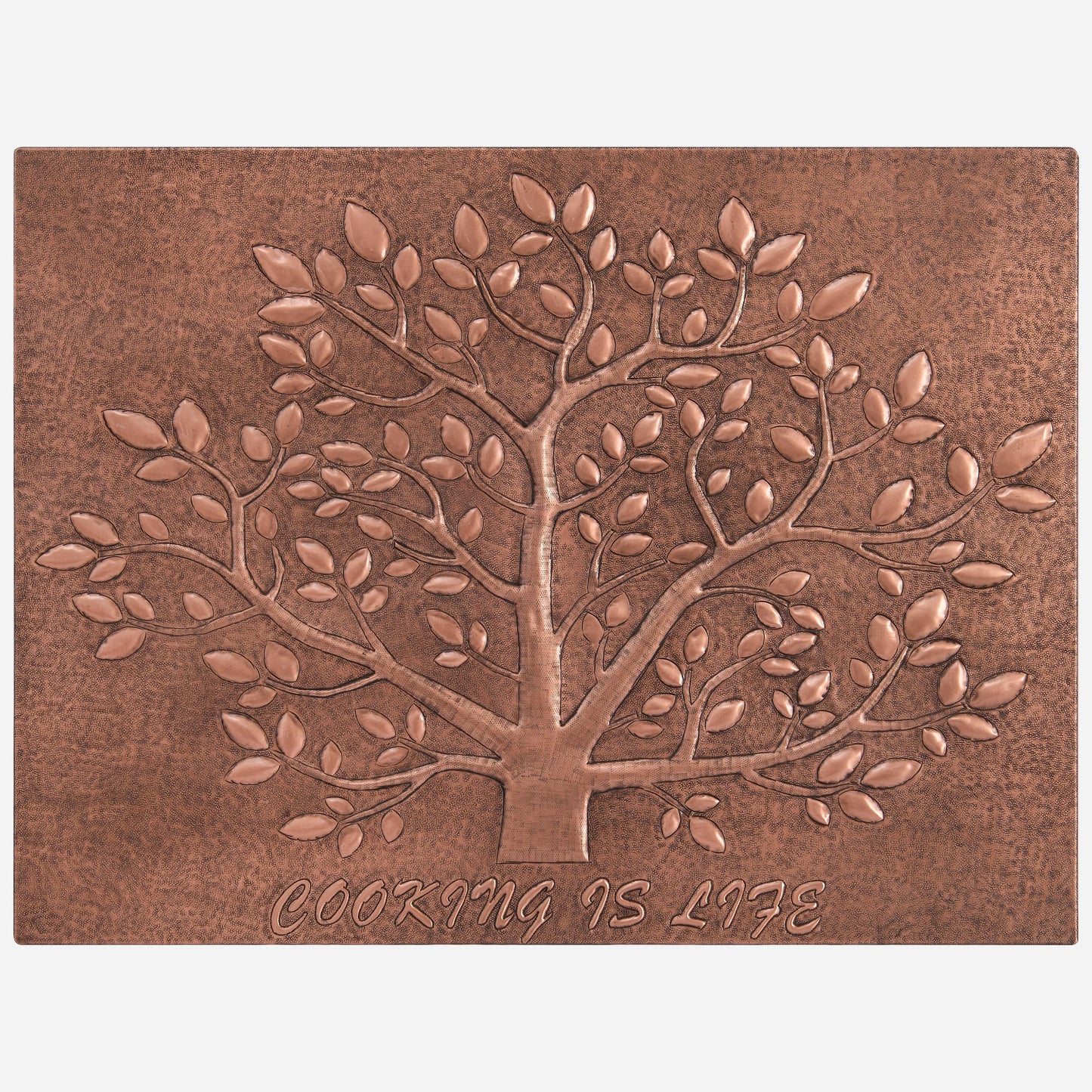 Copper Tree with Leaves Kitchen Backsplash 23.6"x31.6"