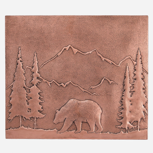 Copper Bear Scene Kitchen Backsplash 30.9"x36.5"