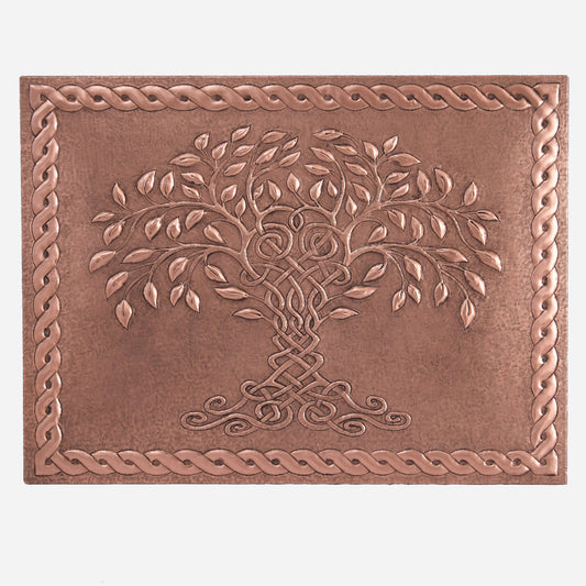 Copper Tree of Life with Celtic Knot Kitchen Backsplash 23.6"x31.4"