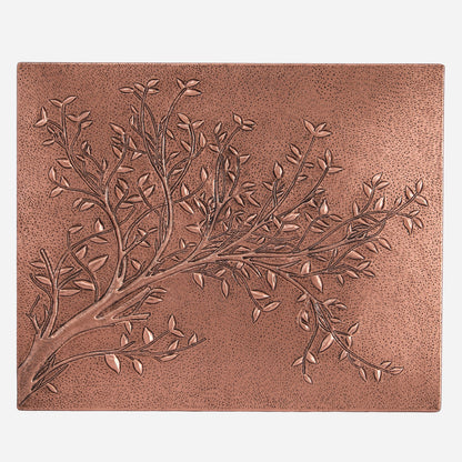 Copper Tree Branches Kitchen Backsplash Tile 17.9"x21.9" - Natuross