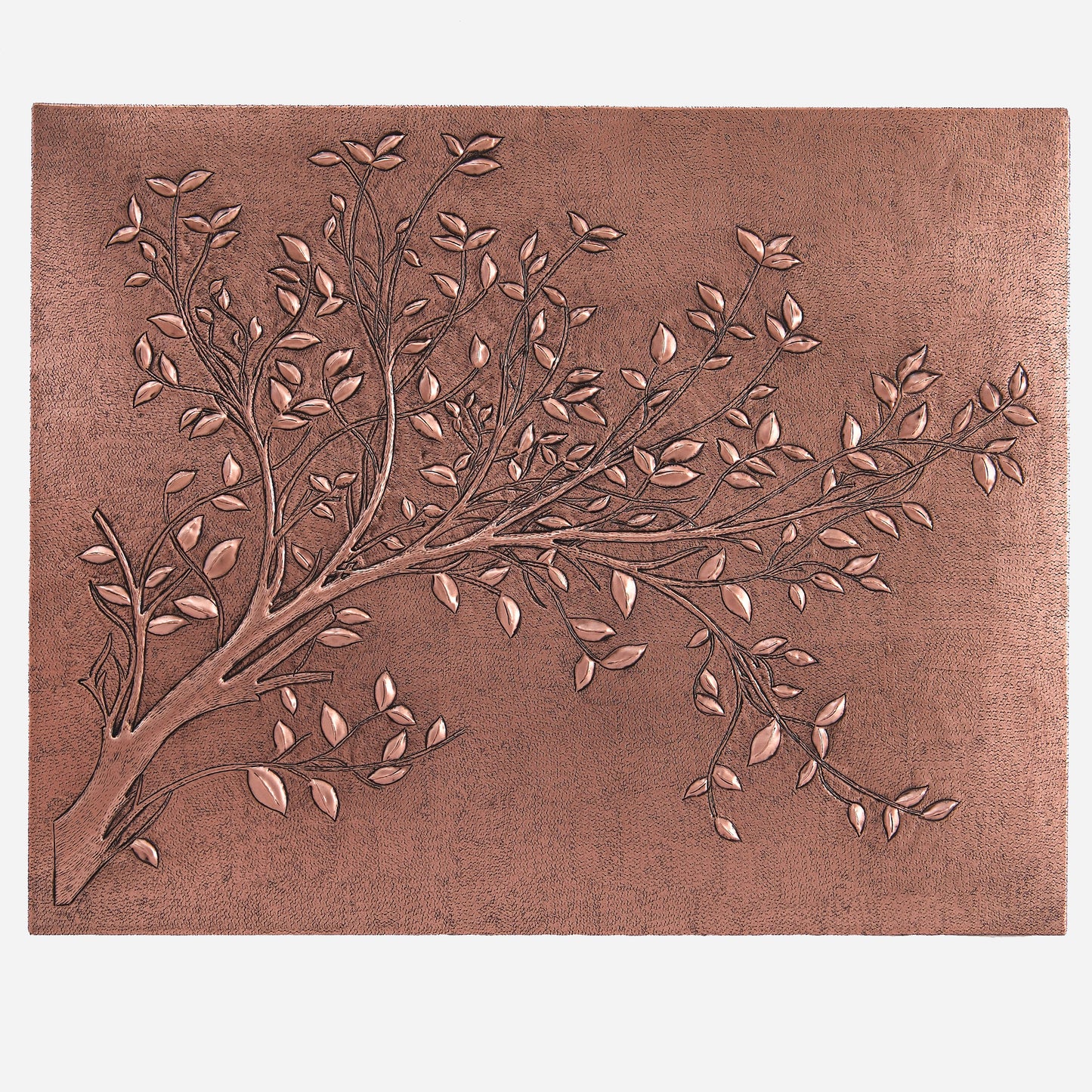 Copper Tree Branches with Leaves Kitchen Backsplash 23.6"x31.5"