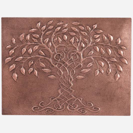 Copper Tree of Life Kitchen Backsplash Tile 23.6"x31.5"