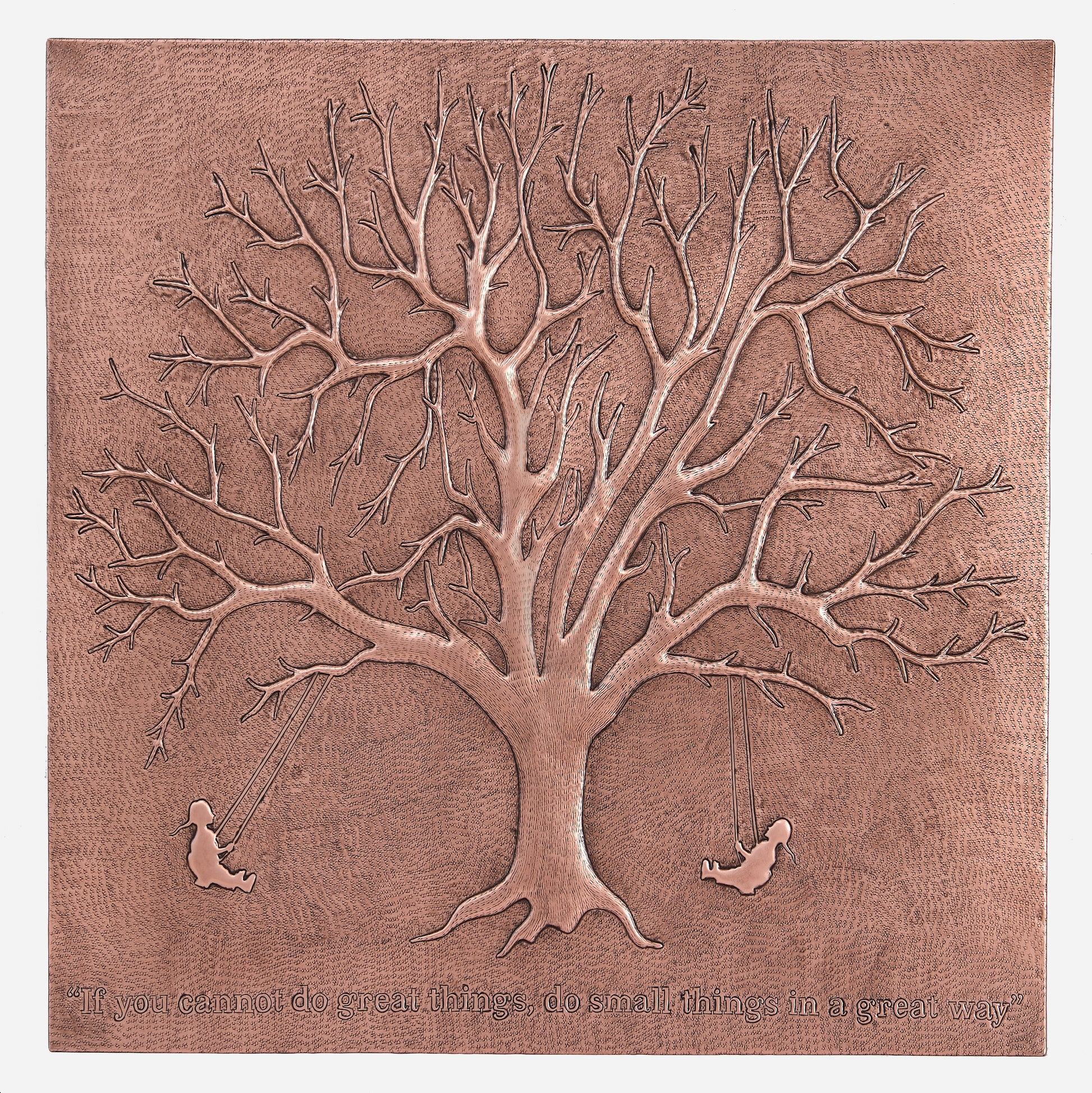 Copper Tree Scene Kitchen Backsplash Tile 35.4"x35.5" - Natuross