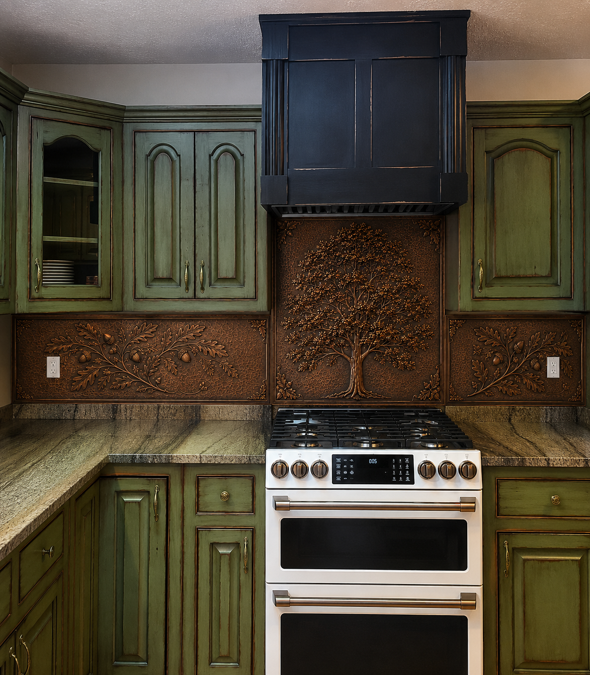 Copper Full Kitchen Backsplash Set