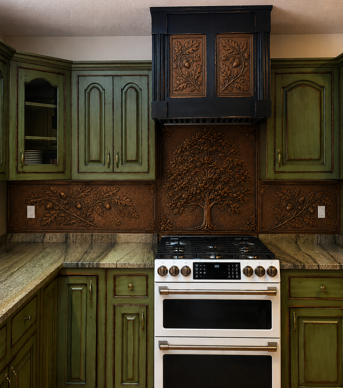Copper Full Kitchen Backsplash Set