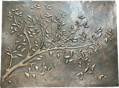 Rustic Brown Copper Tree Branches Backsplash