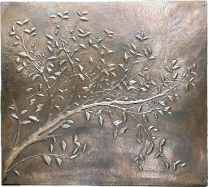 Rustic Brown Copper Tree Branches Backsplash