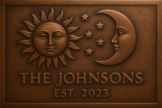 Sun & Moon Metal Wall Art Panel