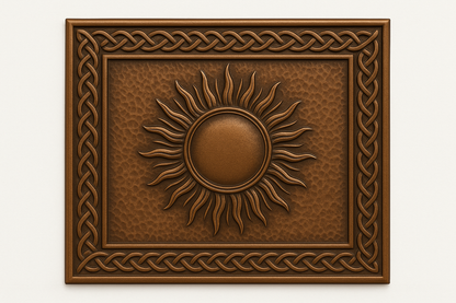 Sunburst Metal Wall Art Backsplash Panel