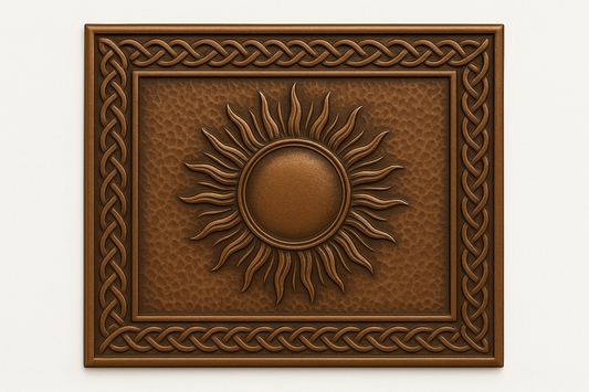 Sunburst Metal Wall Art Backsplash Panel