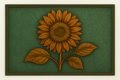 Sunflower Metal Wall Art Backsplash Panel