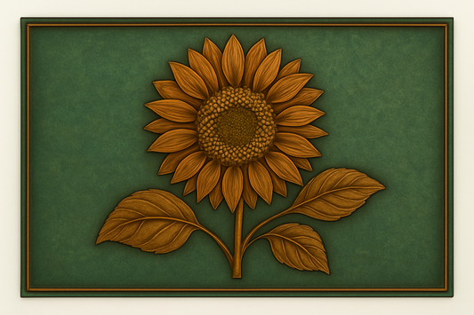 Sunflower Metal Wall Art Backsplash Panel