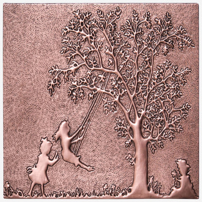 Swinging Children Kitchen Backsplash Tile - 32"x32" Copper - Natuross