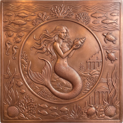Mermaid Copper Kitchen Backsplash