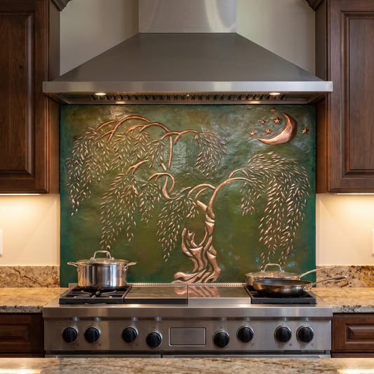 Willow Moon Copper Backsplash