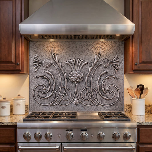 Scottish Thistle Copper Backsplash — Silver