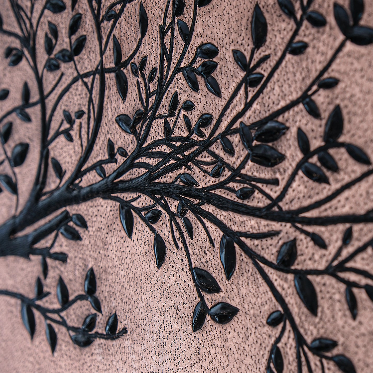 Tree Branches Backsplash Tile - 18"x30" Copper&Black