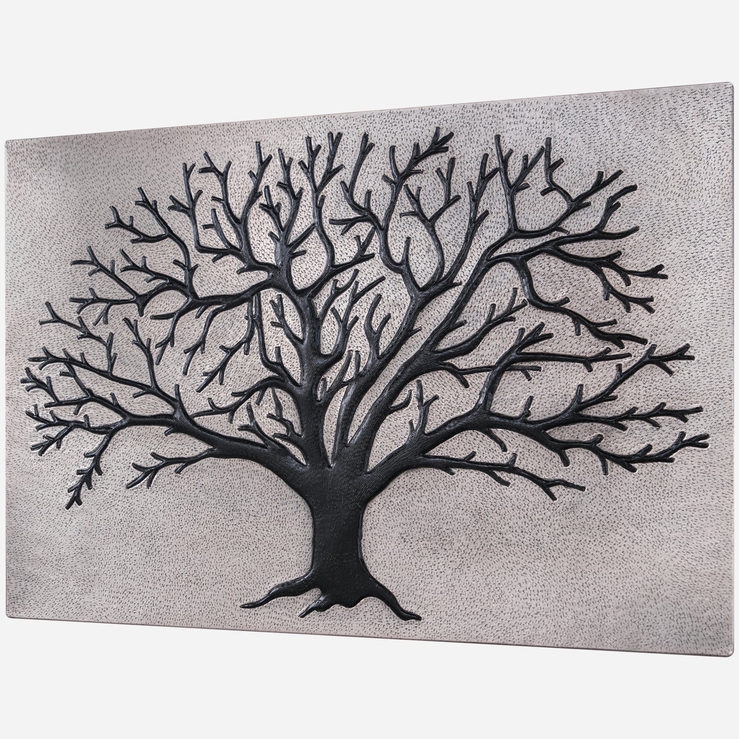 Tree Kitchen Backsplash Tile - 24"x32" Gray&Black