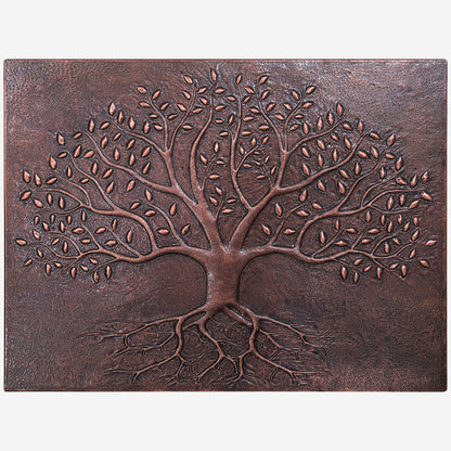 Tree with Roots Kitchen Backsplash Tile - 12"x16" Brown - Natuross