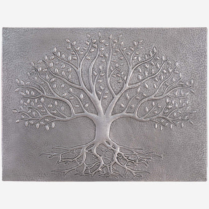 Tree with Roots Kitchen Backsplash Tile - 12"x16" Gray - Natuross