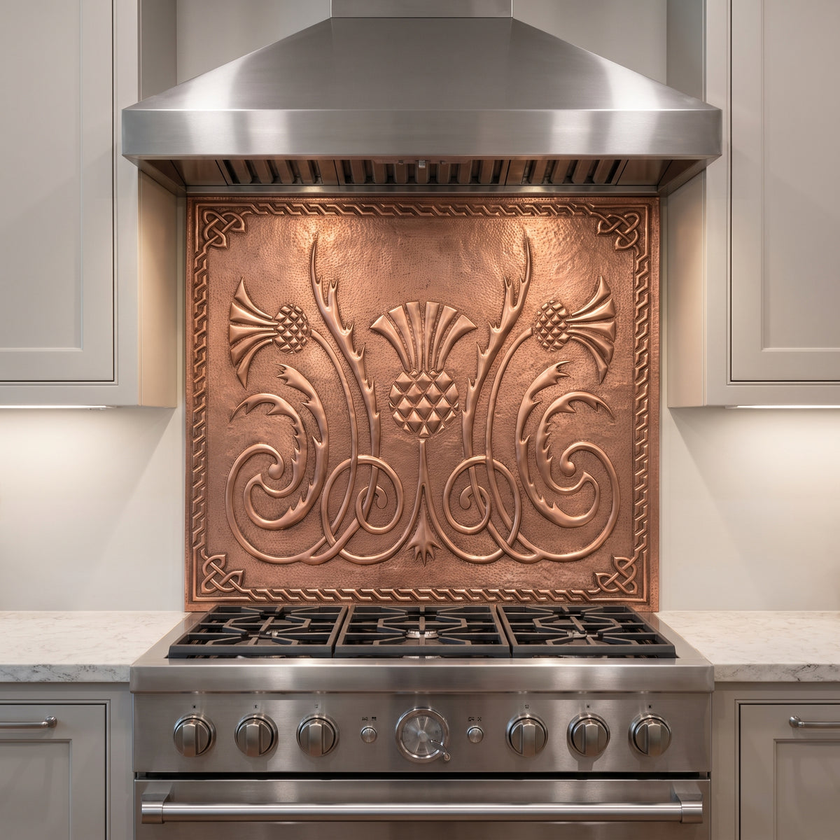 Scottish Thistle Copper Backsplash