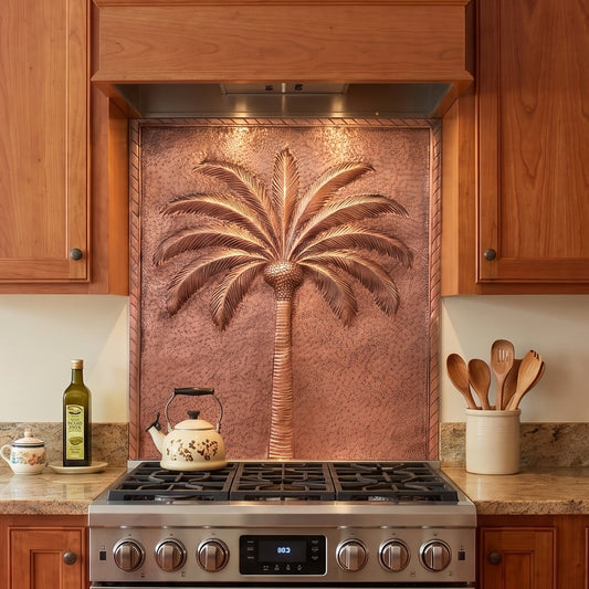 Palm Tree Copper Backsplash