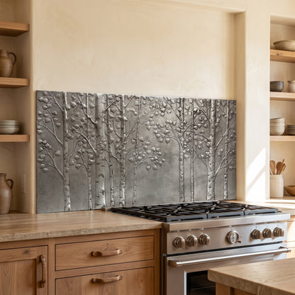 Quaking Aspen Grove Copper Kitchen Backsplash