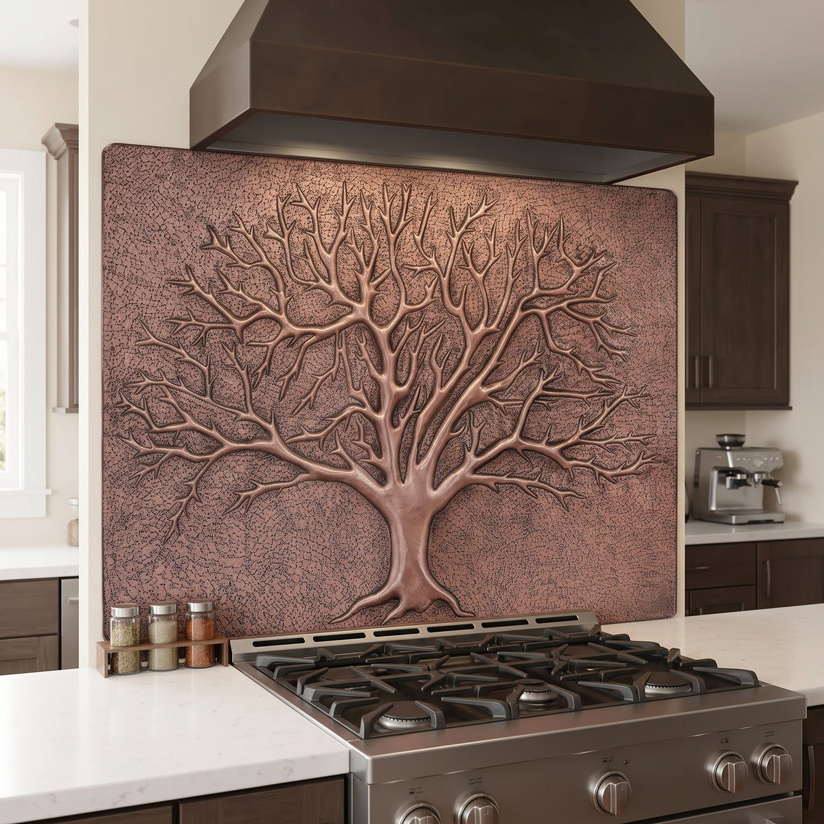 Bare Tree Copper Kitchen Backsplash