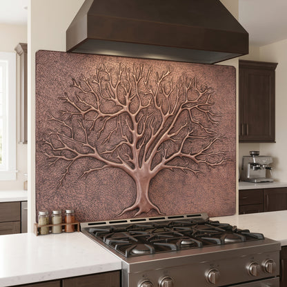 Bare Tree Copper Kitchen Backsplash