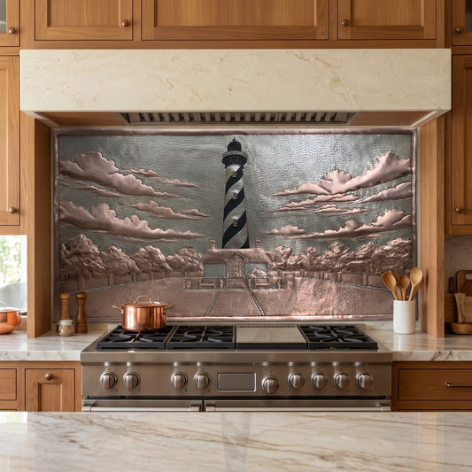St. Augustine Lighthouse Copper Kitchen Backsplash