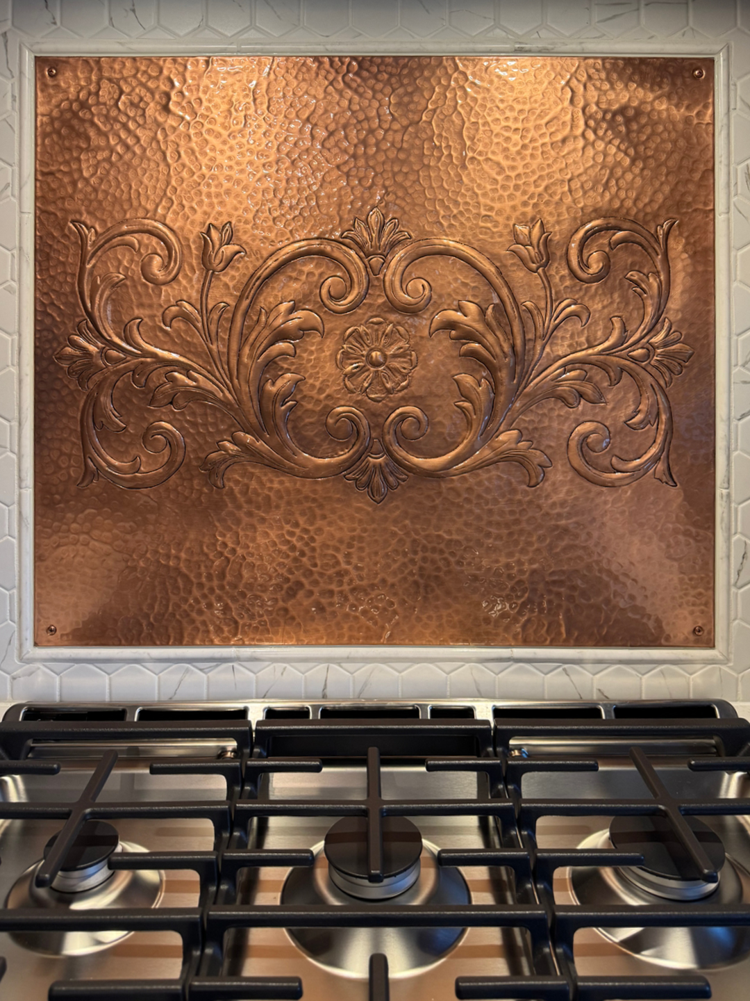 Victorian Style Copper Kitchen Backsplash