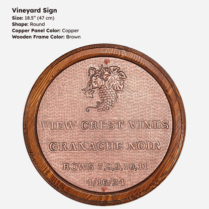 Copper Vineyard Sign