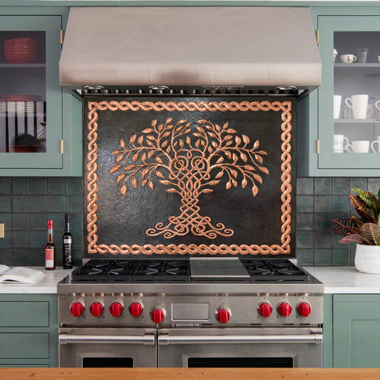 Kitchen Backsplash Tile (Tree of Life with Celtic Border)