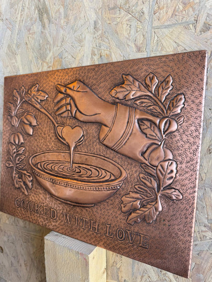 Hand-Hammered Copper Kitchen Backsplash Tile: Cooked With Love
