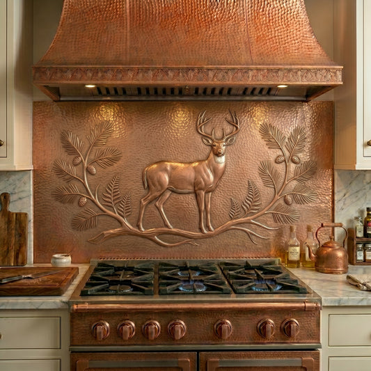 White-Tailed Deer Copper Panel